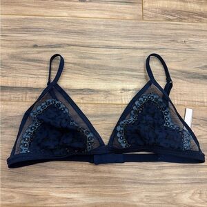 Victoria’s Secret Blue Lace Bralette- Navy